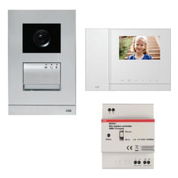 Kit Videocitofono Abb a colori con monitor e cornetta e memoria immagine 2 fili
