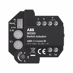 Attuatore relay Abb multifunzione, fra cui: Ripetizione di chiamata (da 1 a 30 sec), per attivare una segnalazione visiva o a ...