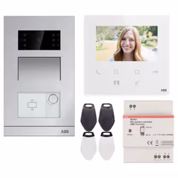 Kit Videocitofono ABB Monofamiliare connesso da incasso, sistema 2 fili composto da: 1 Monitor modello M22401-W Wifi Schermo ...