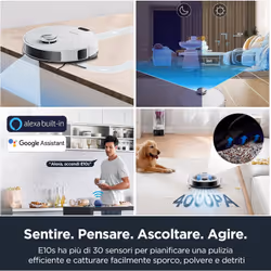 Eureka NERE10s Robot Aspirapolvere Lavapavimenti con Stazione, Pulizia Senza Sforzo per 45 Giorni, 4000Pa, Raccolta Automatica della Polvere, Autonomia 180min, Navigazione con LiDAR, WiFi/APP - Vista aggiuntiva 5
