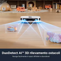 Eureka J12 Ultra Robot Aspirapolvere e Lavapavimenti con Stazione, Evitamento Ostacoli AI 3D, Autosvuotante per 75 Giorni, Autopulente, Autoasciugante del mocio a 55°C, Navigazione LiDAR, WiFi