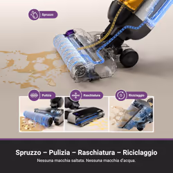 Eureka RapidWash NEW630 Aspirapolvere/lavapavimenti secco/umido,inclinazione fino a 170°,Asciugatura ad aria calda 60°,21.600pa,Autonomia 38 min,Autopulizia/anti-groviglio,Doppio serbatoio,Display LED - Vista aggiuntiva 4