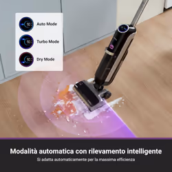 Eureka RapidWash NEW630 Aspirapolvere/lavapavimenti secco/umido,inclinazione fino a 170°,Asciugatura ad aria calda 60°,21.600pa,Autonomia 38 min,Autopulizia/anti-groviglio,Doppio serbatoio,Display LED - Vista aggiuntiva 7