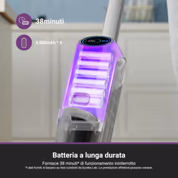 Eureka RapidWash NEW630 Aspirapolvere/lavapavimenti secco/umido,inclinazione fino a 170°,Asciugatura ad aria calda 60°,21.600pa,Autonomia 38 min,Autopulizia/anti-groviglio,Doppio serbatoio,Display LED - Vista aggiuntiva 8