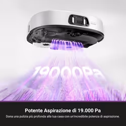 Eureka J15 Ultra Robot Aspirapolvere Lavapavimenti, Potente Aspirazione 19.000 Pa, Lavaggio Mocio ad Acqua Calda a 75℃, Mappatura con AI, Pulizia Avanzata dei Bordi, Stazione Autopulizia