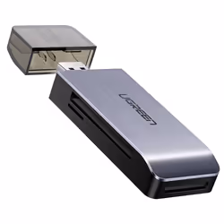Ugreen 50541, CF, CF Tipo II, MMC, MMCmicro, MS PRO, MS Pro-HG, MS XC-HG Duo, Memory Stick (MS), MicroSD..., Acciaio, 5000 Mb ...
