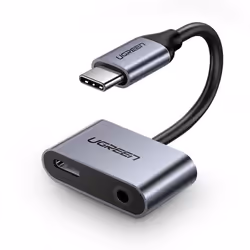 Ugreen 50596, USB 3.2 Gen 1 (3.1 Gen 1) Type-C, 3.5mm, USB 3.2 Gen 1 (3.1 Gen 1) Type-C, Nero, Metallico, Huawei P40 / P40 Pr ...