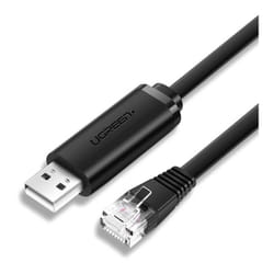 Ugreen - Cavo console, adattatore usb - RJ45, cavo Ethernet twistato, 1,5 m, nero