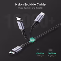 Ugreen 70429 cavo USB 1 m USB C Nero - Vista aggiuntiva 6