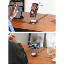 Ugreen Telefono cellulare, Cuffie Nero USB Carica wireless Ricarica rapida Interno - Vista aggiuntiva 4