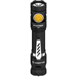 Armytek - Partner C2 Magnet usb White led (monocolore) Torcia tascabile con clip per cintura, con fondina a batteria rica