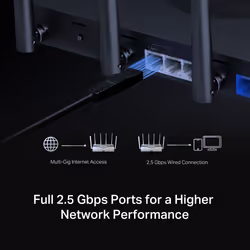 Mercusys MR47BE router wireless 2.5 Gigabit Ethernet Tri-band (2,4 GHz/5 GHz/6 GHz) Nero - Vista aggiuntiva 6