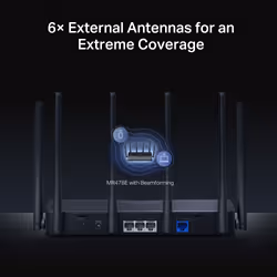 Mercusys MR47BE router wireless 2.5 Gigabit Ethernet Tri-band (2,4 GHz/5 GHz/6 GHz) Nero - Vista aggiuntiva 7