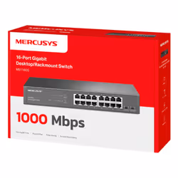 Mercusys MS116GS switch di rete Gigabit Ethernet (10/100/1000) Nero - Vista aggiuntiva 4
