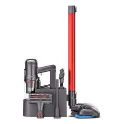 Puppyo T12 Pro Rinse Aspirapolvere a bastone 2 in 1 Batteria Secco HEPA Senza sacchetto 585 W Grigio, Rosso - Vista aggiuntiva 6