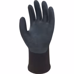 Wonder Grip WG-555 Guanti da officina Nero, Grigio Microfibra, Schiuma di nitrile, Nylon 1 pz