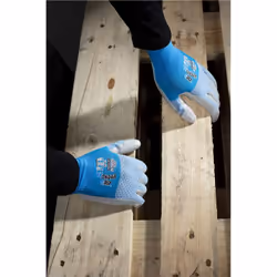 Wonder Grip WG-522W Guanti da officina Blu Schiuma di nitrile, Poliestere 1 pz