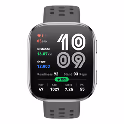 Amazfit Bip 6 Charcoal, 5 cm (1.97"), AMOLED, Touch screen, 512 GB, GPS (satellitare), 27,9 g