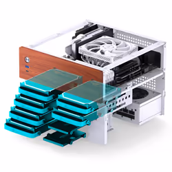 Jonsbo N4 WHITE computer case Micro Tower Bianco - Vista aggiuntiva 5