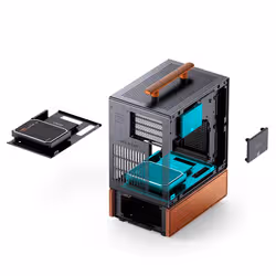 Jonsbo T7 Midi Tower Nero, Legno - Vista aggiuntiva 7