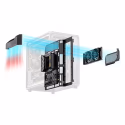 Jonsbo X400 Gray Tower Nero - Vista aggiuntiva 3