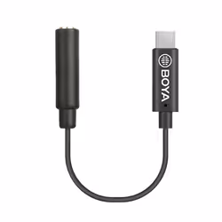 BOYA BY-K4, 3.5mm, Femmina, USB tipo-C, Maschio, Nero