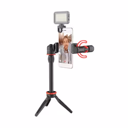 BOYA BY-VG350 treppiede Smartphone/fotocamera di azione 3 gamba/gambe Nero, Rosso - Vista aggiuntiva 4