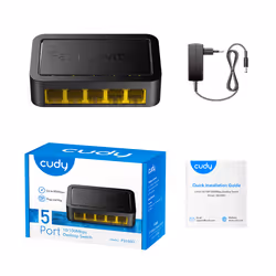 Cudy FS105D switch di rete Fast Ethernet (10/100) Nero - Vista aggiuntiva 4