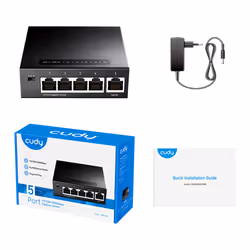 Cudy GS105 switch di rete Gigabit Ethernet (10/100/1000) Nero - Vista aggiuntiva 4