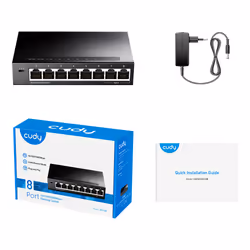 Cudy GS108 switch di rete Gigabit Ethernet (10/100/1000) Nero - Vista aggiuntiva 4