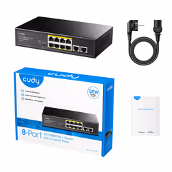 Cudy FS1010P switch di rete Fast Ethernet (10/100) Supporto Power over Ethernet (PoE) Nero - Vista aggiuntiva 5