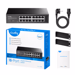 Cudy GS1016 switch di rete Gigabit Ethernet (10/100/1000) Nero - Vista aggiuntiva 4