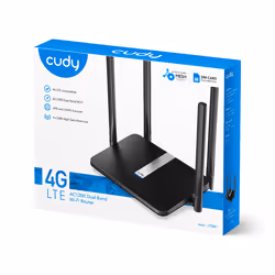 Cudy LT500 router wireless Fast Ethernet Dual-band (2.4 GHz/5 GHz) 4G Nero - Vista aggiuntiva 5