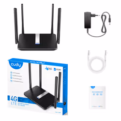 Cudy LT500 router wireless Fast Ethernet Dual-band (2.4 GHz/5 GHz) 4G Nero - Vista aggiuntiva 6