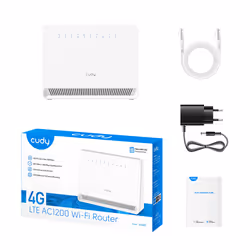 Cudy LT500E router wireless Fast Ethernet Dual-band (2.4 GHz/5 GHz) 4G Bianco - Vista aggiuntiva 5