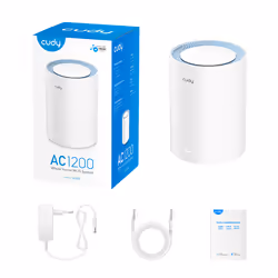 Cudy M1200 1-PACK sistema Wi-Fi Mesh Dual-band (2.4 GHz/5 GHz) Bianco Interno