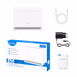 Cudy 4G Cat 6 AC1200 Wi-Fi Router, LT700E 1.0 router wireless Gigabit Ethernet Dual-band (2.4 GHz/5 GHz) Bianco - Vista aggiuntiva 6