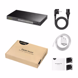 Cudy GS2024S2 switch di rete Gestito L2/L3 Gigabit Ethernet (10/100/1000) 1U Nero - Vista aggiuntiva 4