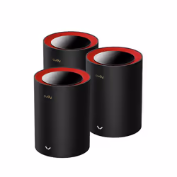 Cudy M3000 3-Pack, Nero, Rosso, Interno, Sistema Mesh, Omnidirezionale, 650 m², 30 dBmW