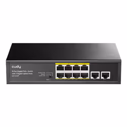 Cudy GS1010P, Gigabit Ethernet (10/100/1000), Supporto Power over Ethernet (PoE), Montaggio rack, Montaggio da desktop/parete ...