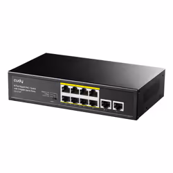 Cudy GS1010P switch di rete Gigabit Ethernet (10/100/1000) Supporto Power over Ethernet (PoE) Montaggio da desktop/parete Nero