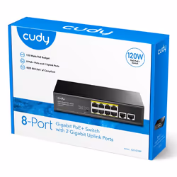 Cudy GS1010P switch di rete Gigabit Ethernet (10/100/1000) Supporto Power over Ethernet (PoE) Montaggio da desktop/parete Nero - Vista aggiuntiva 4