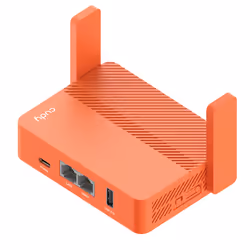 Cudy AC1200, Collegamento ethernet LAN, Arancione, Router portatile