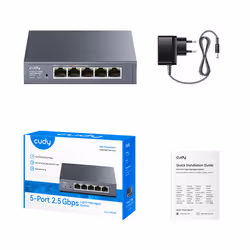 Cudy 5-Port 2.5G Easy-Managed Switch, HS105 3.0 Gestito L2 2.5G Ethernet (100/1000/2500) Nero - Vista aggiuntiva 4