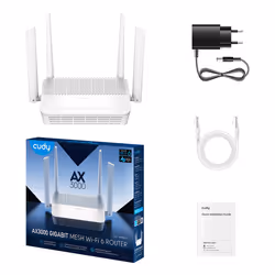 Cudy AX3000 router wireless Gigabit Ethernet Dual-band (2.4 GHz/5 GHz) Bianco