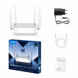 Cudy AX3000 2.5G Mesh Wi-Fi 6 Router, WR3000H 1.0 router wireless 2.5 Gigabit Ethernet Dual-band (2.4 GHz/5 GHz) Bianco - Vista aggiuntiva 3