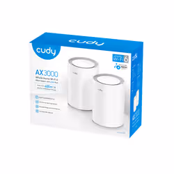 Cudy M3000(2-PACK) V2.0 sistema Wi-Fi Mesh Dual-band (2.4 GHz/5 GHz) Wi-Fi 6 (802.11ax) Bianco Interno - Vista aggiuntiva 4