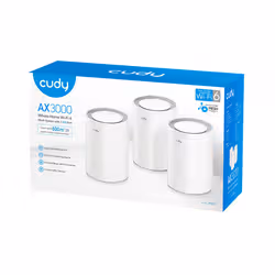 Cudy AX3000 Wi-Fi 6 Mesh 2.5G Solution Dual-band (2.4 GHz/5 GHz) Wi-Fi 6 (802.11ax) Bianco Interno - Vista aggiuntiva 4