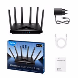Cudy WR6500 router wireless Gigabit Ethernet Dual-band (2.4 GHz/5 GHz) Nero - Vista aggiuntiva 3