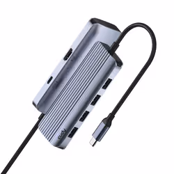 Cudy UH500 replicatore di porte e docking station per laptop USB 3.2 Gen 1 (3.1 Gen 1) Type-C Grigio, Argento - Vista aggiuntiva 2